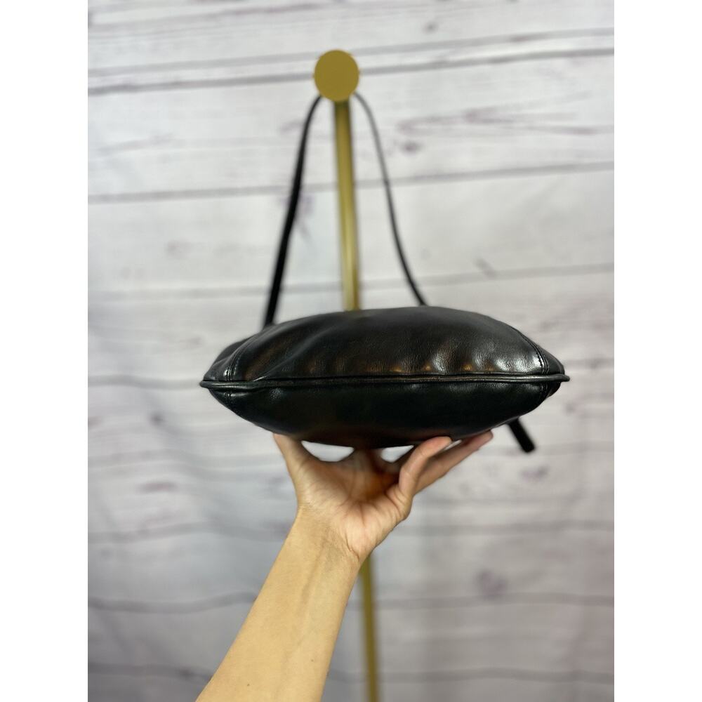 Vintage Coach 9204 Black Leather Slim Shoulder Bag Crossbody Purse - Picture 3 of 13